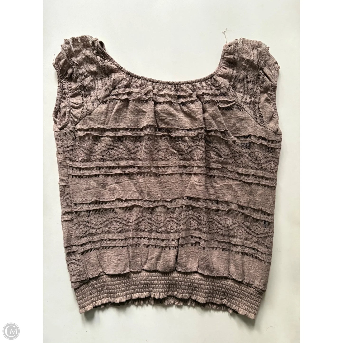 Top Short Sleeve By Clothes Mentor In Brown, Size: Xl