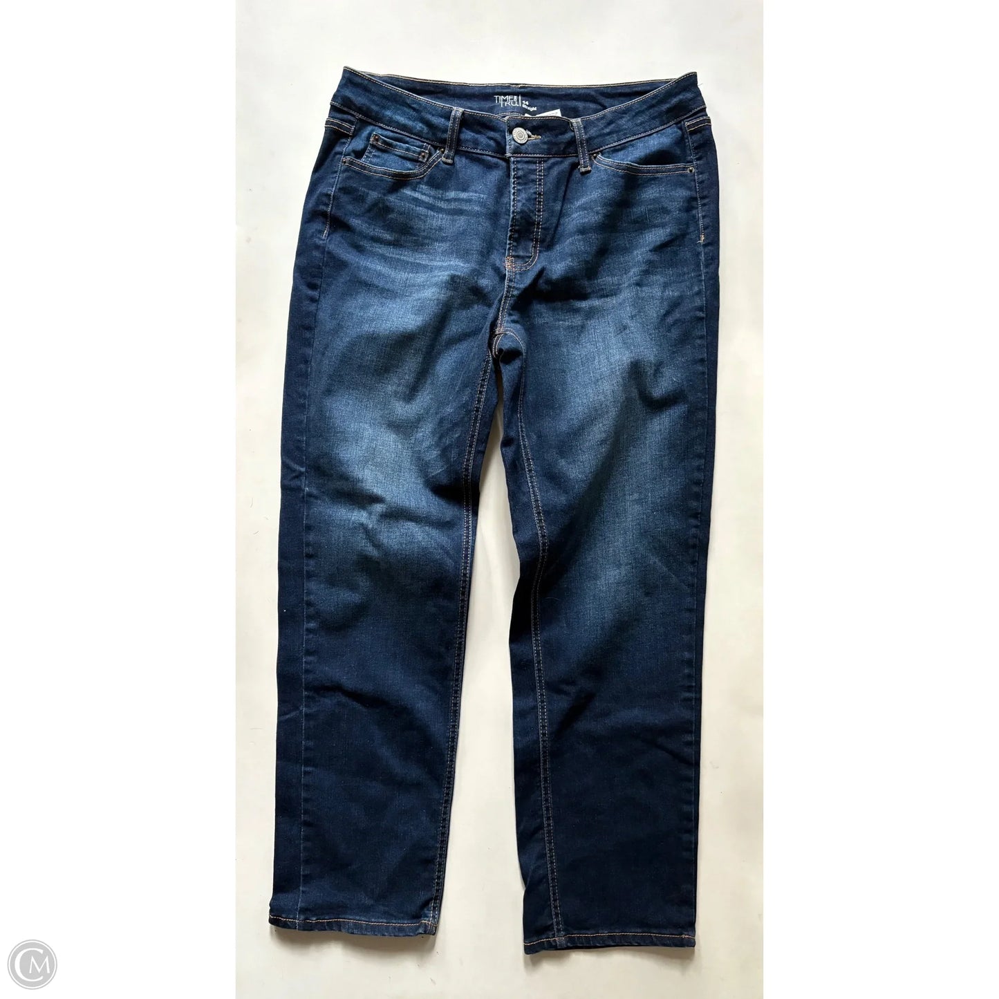 Jeans Straight By Time And Tru In Blue, Size: 14