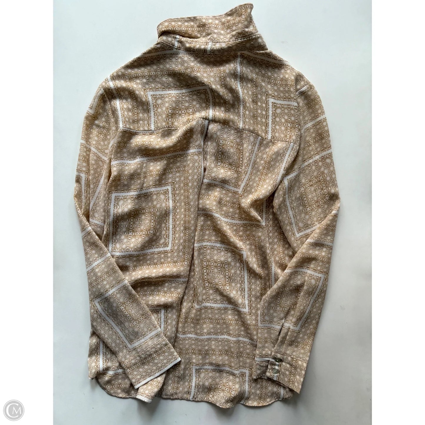 Blouse Long Sleeve By Rose And Olive In Cream, Size: M