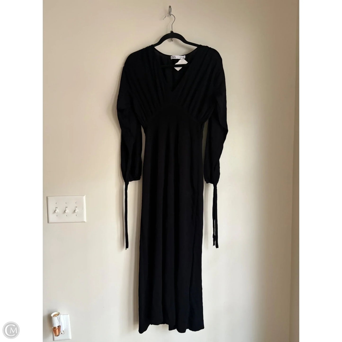 Dress Casual Maxi By Zara In Black, Size: S