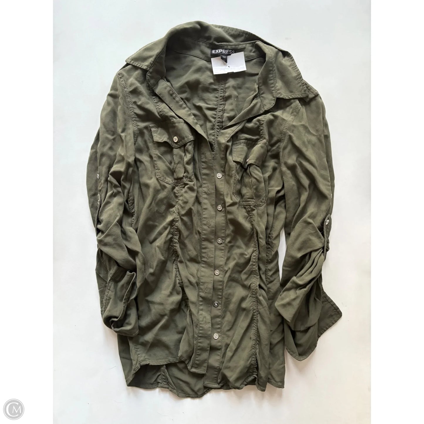 Top Long Sleeve By Express In Green, Size: S