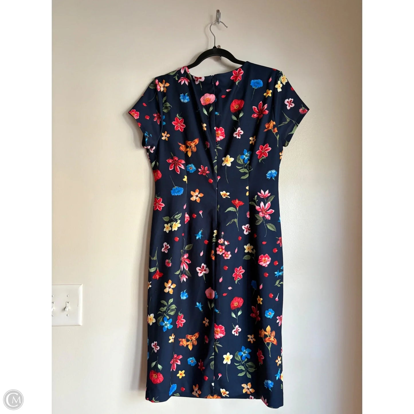 Dress Work By Tahari In Floral Print, Size: L