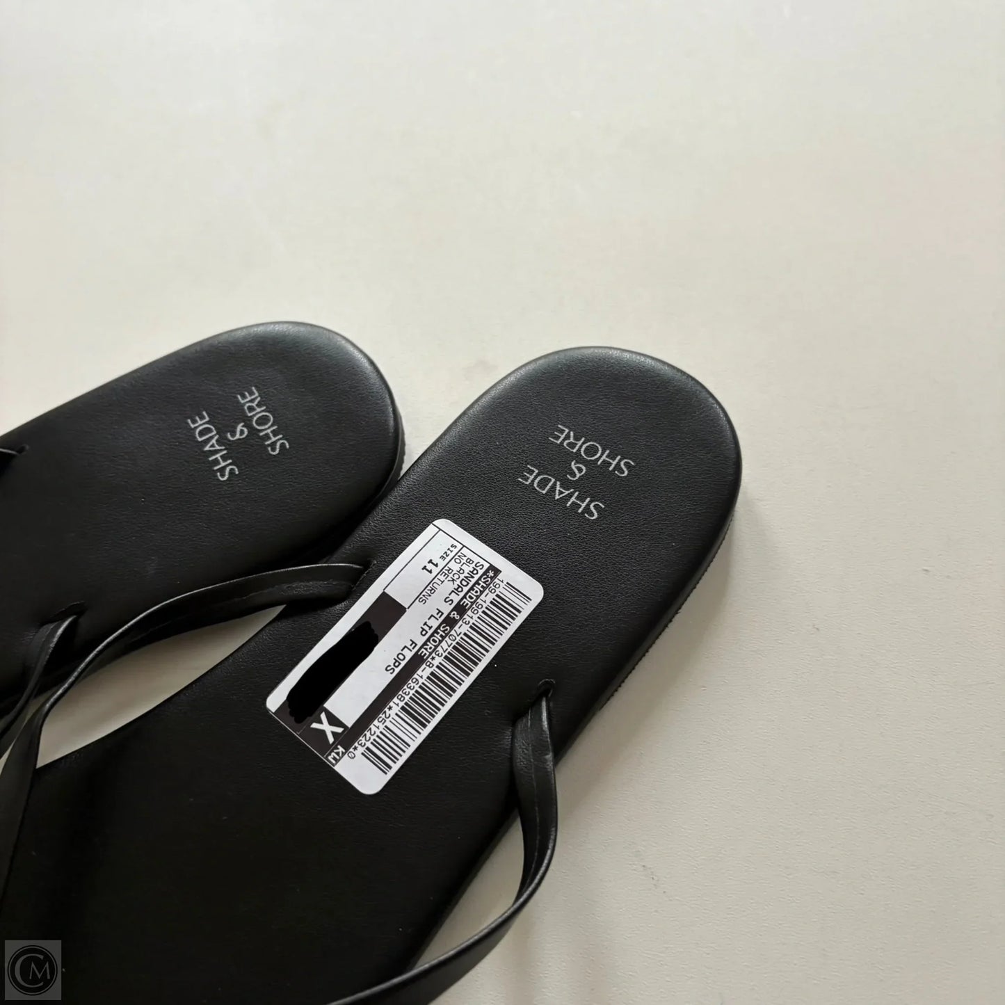 Sandals Flip Flops By Shade & Shore In Black, Size: 11