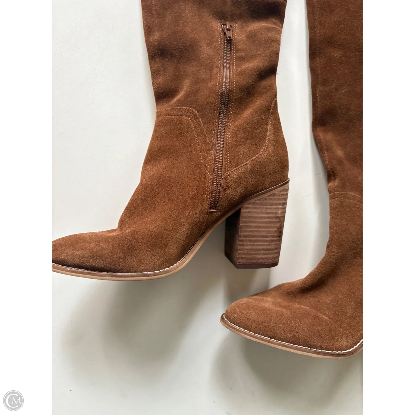 Boots Knee Heels By Steve Madden In Brown, Size: 8