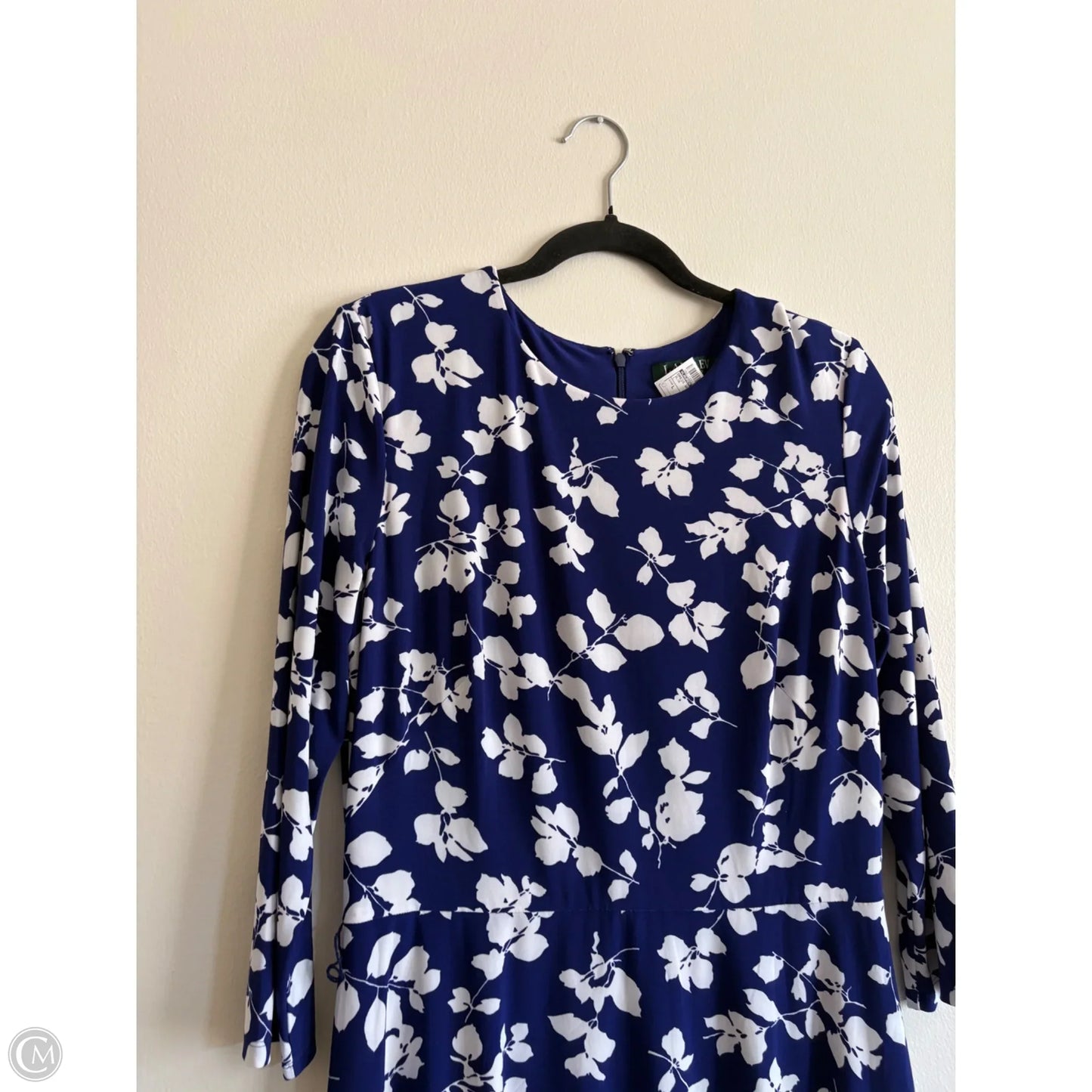 Dress Work By Lauren By Ralph Lauren In Blue, Size: L