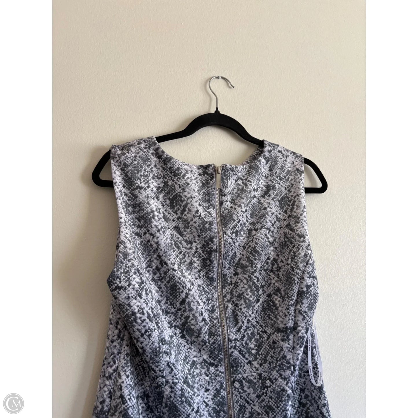 Dress Work By Calvin Klein In Grey, Size: L