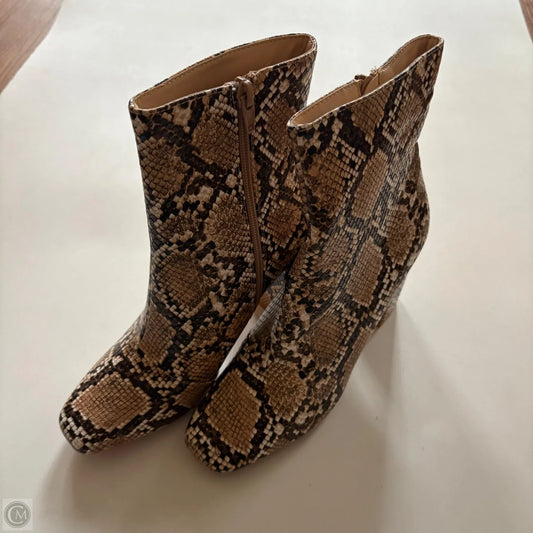 Boots Ankle Heels By Lulus In Animal Print, Size: 6