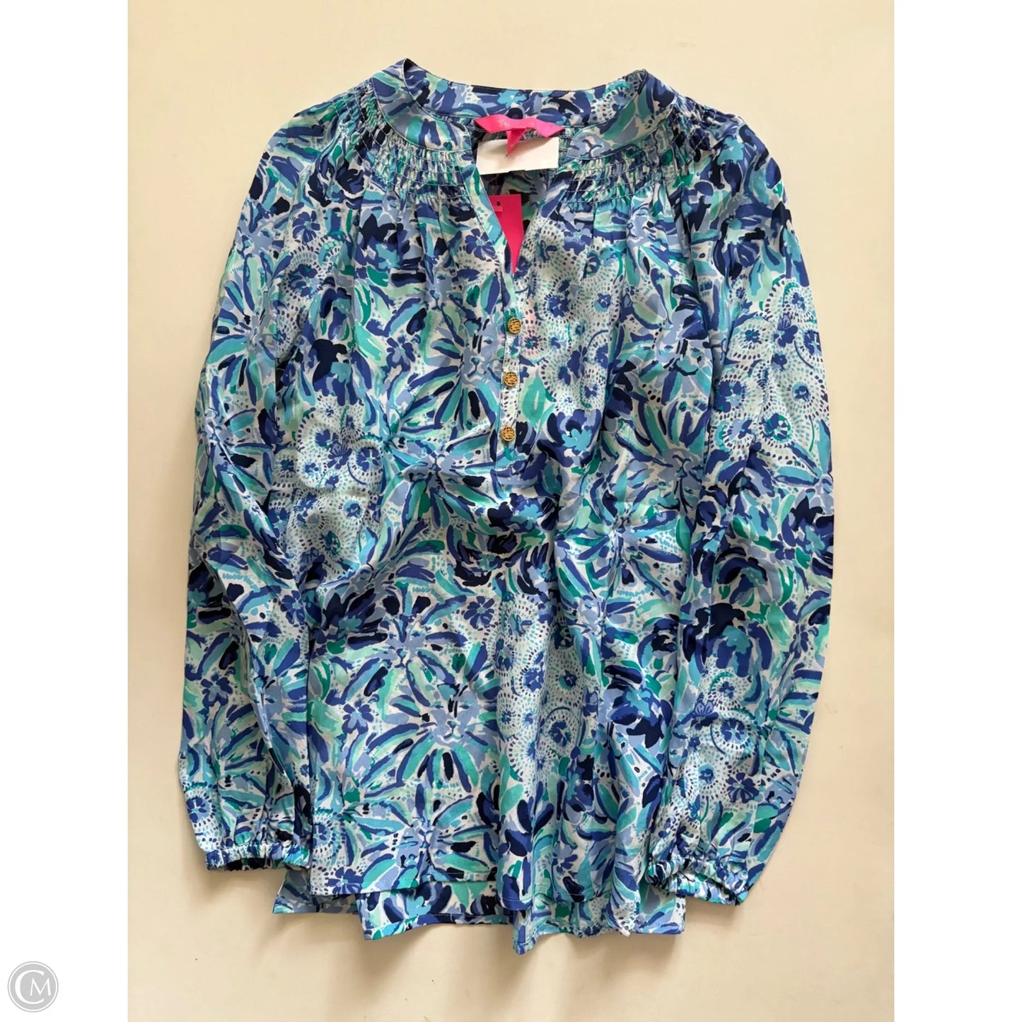 Blouse Designer By Lilly Pulitzer In Blue, Size: Xxs