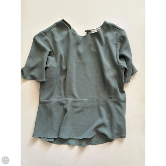 Blouse Short Sleeve By Monteau In Green, Size: L