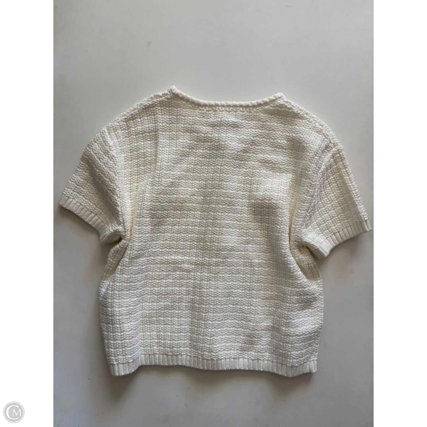 Sweater Cardigan By H&m In Cream, Size: L