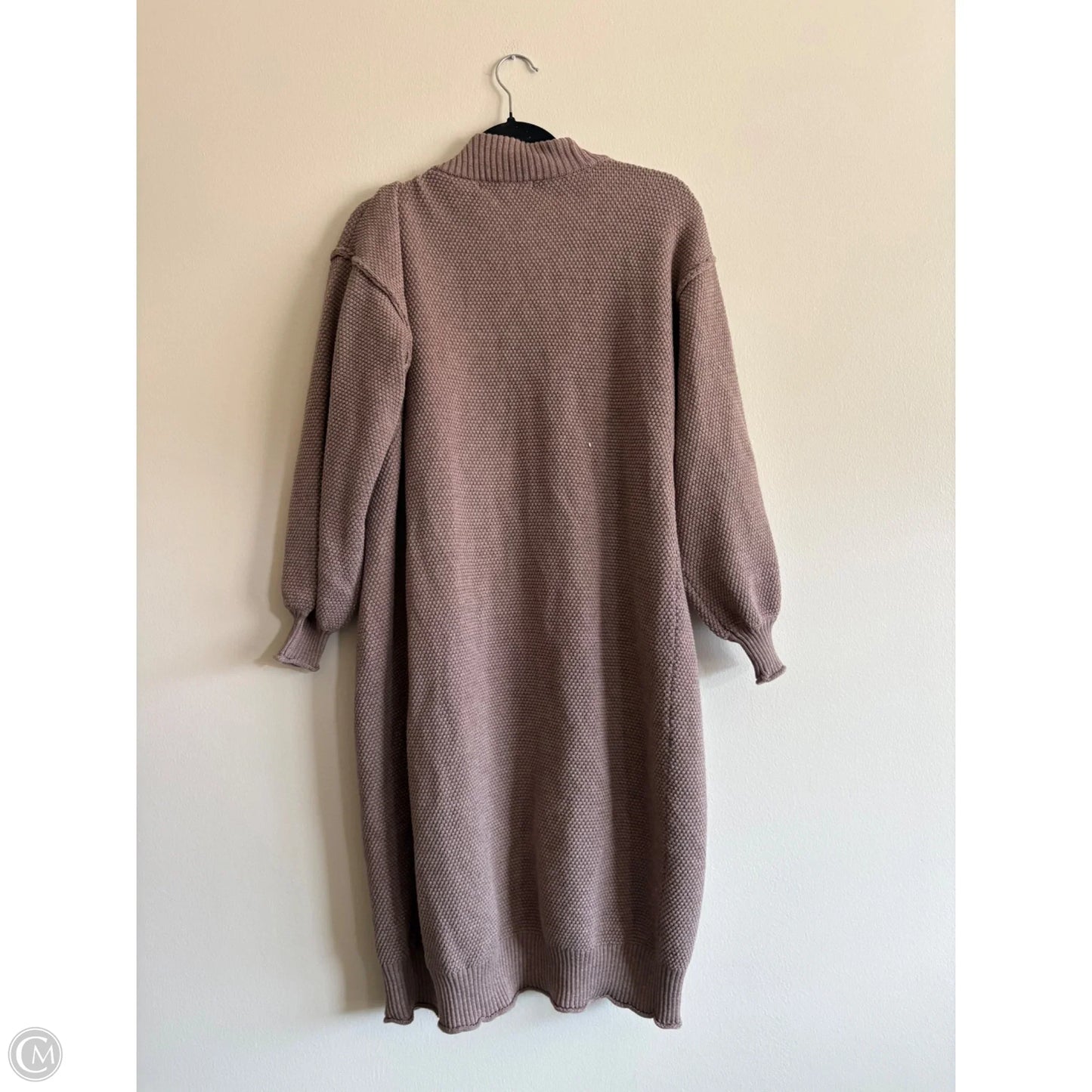 Sweater Cardigan By Flat White In Brown, Size: Osfm