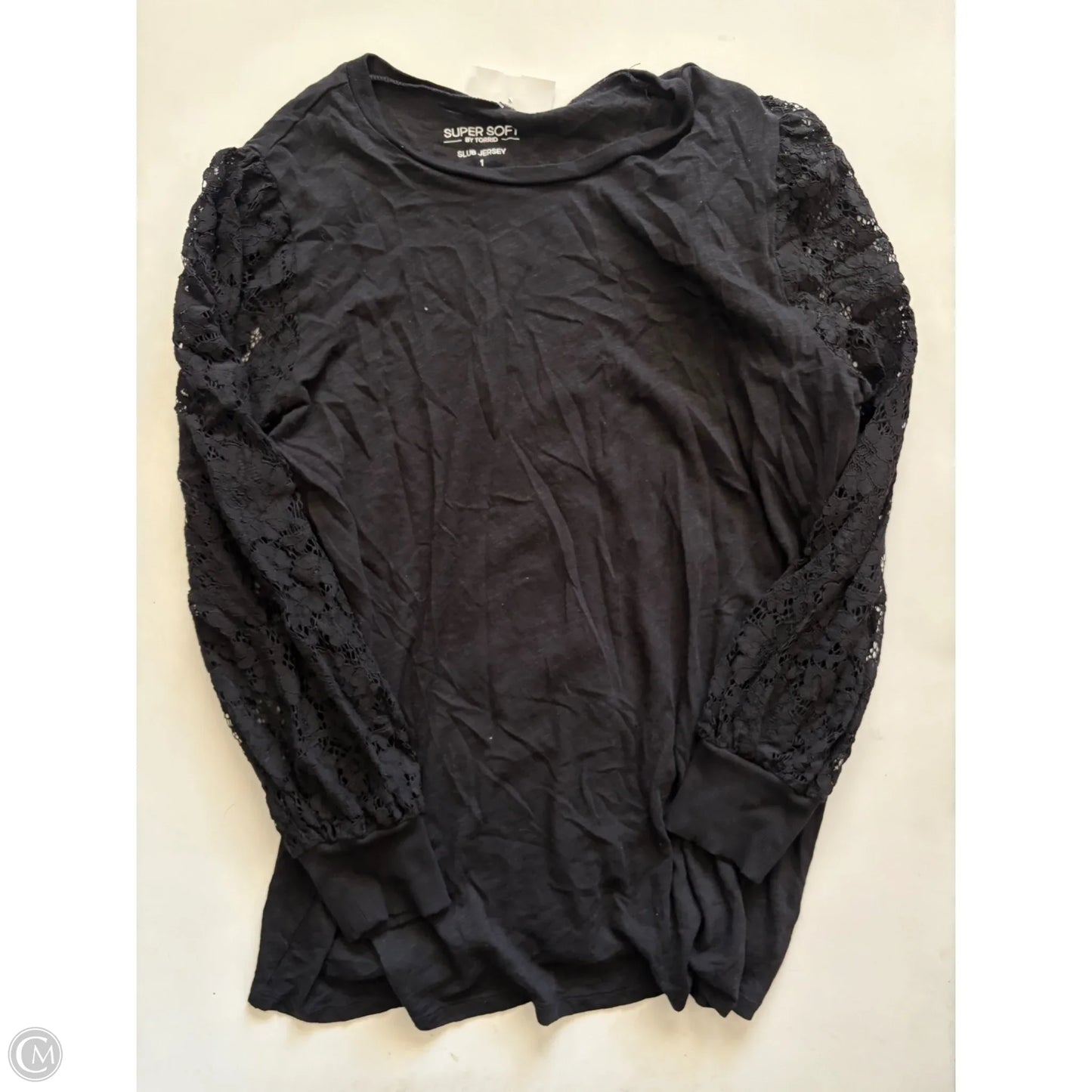Top Long Sleeve By Torrid In Black, Size: 1x