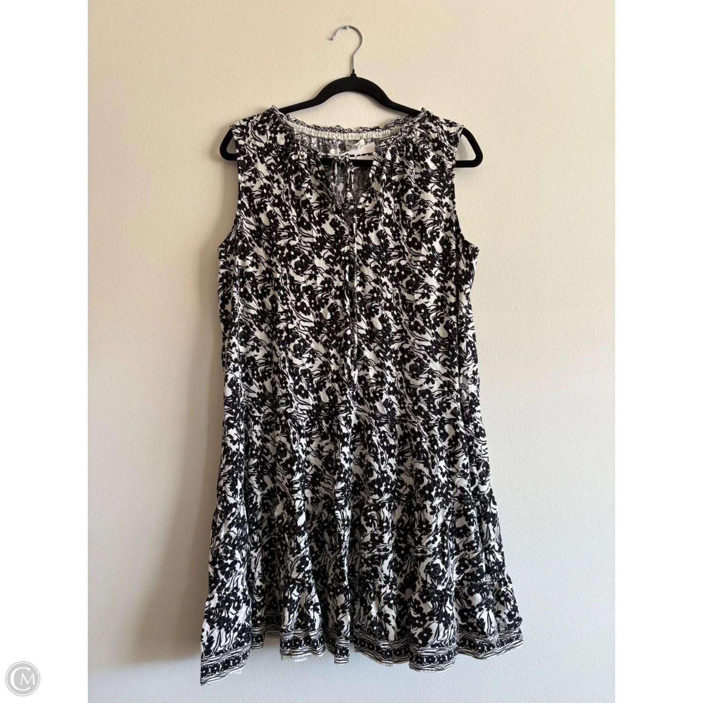 Dress Casual Midi By Max Studio In Black & Cream, Size: 1x