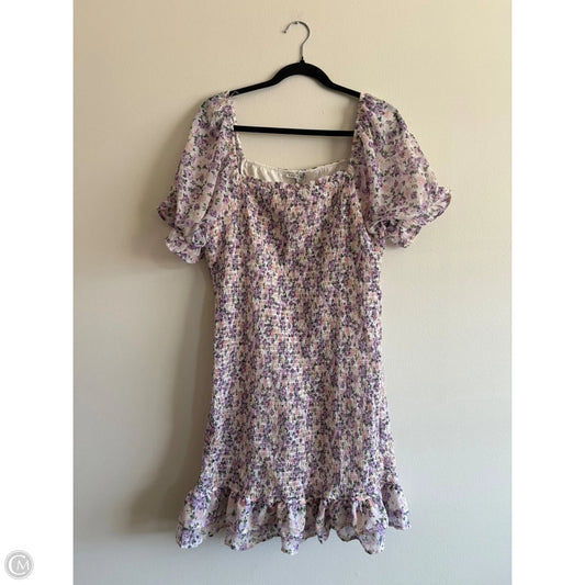 Dress Casual Midi By Haute Monde In Floral Print, Size: Xl
