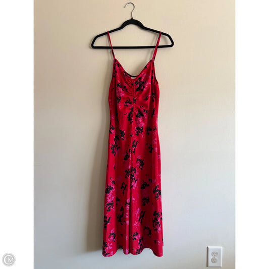 Dress Casual Midi By A New Day In Red, Size: L