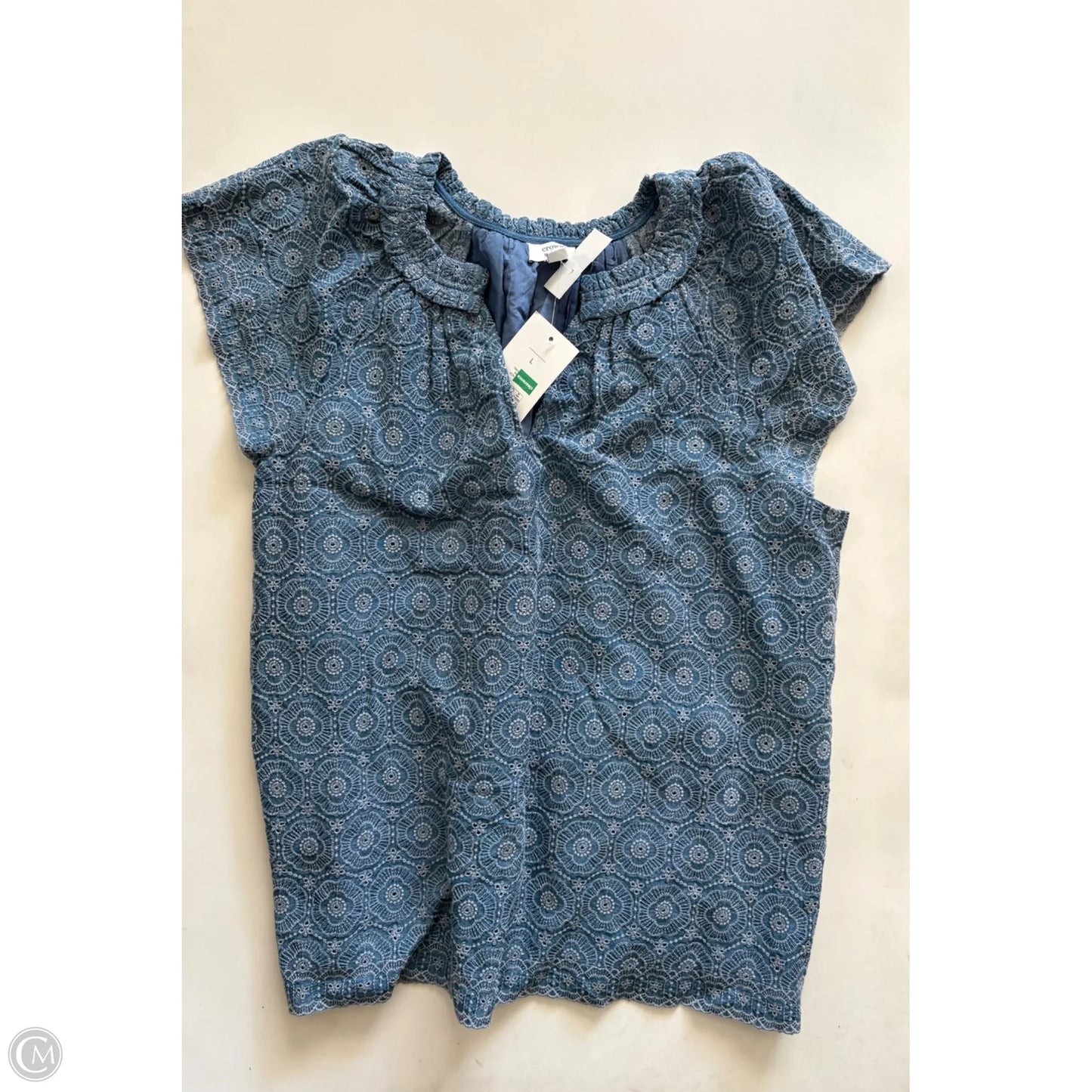 Top Short Sleeve By Crown And Ivy In Blue, Size: L