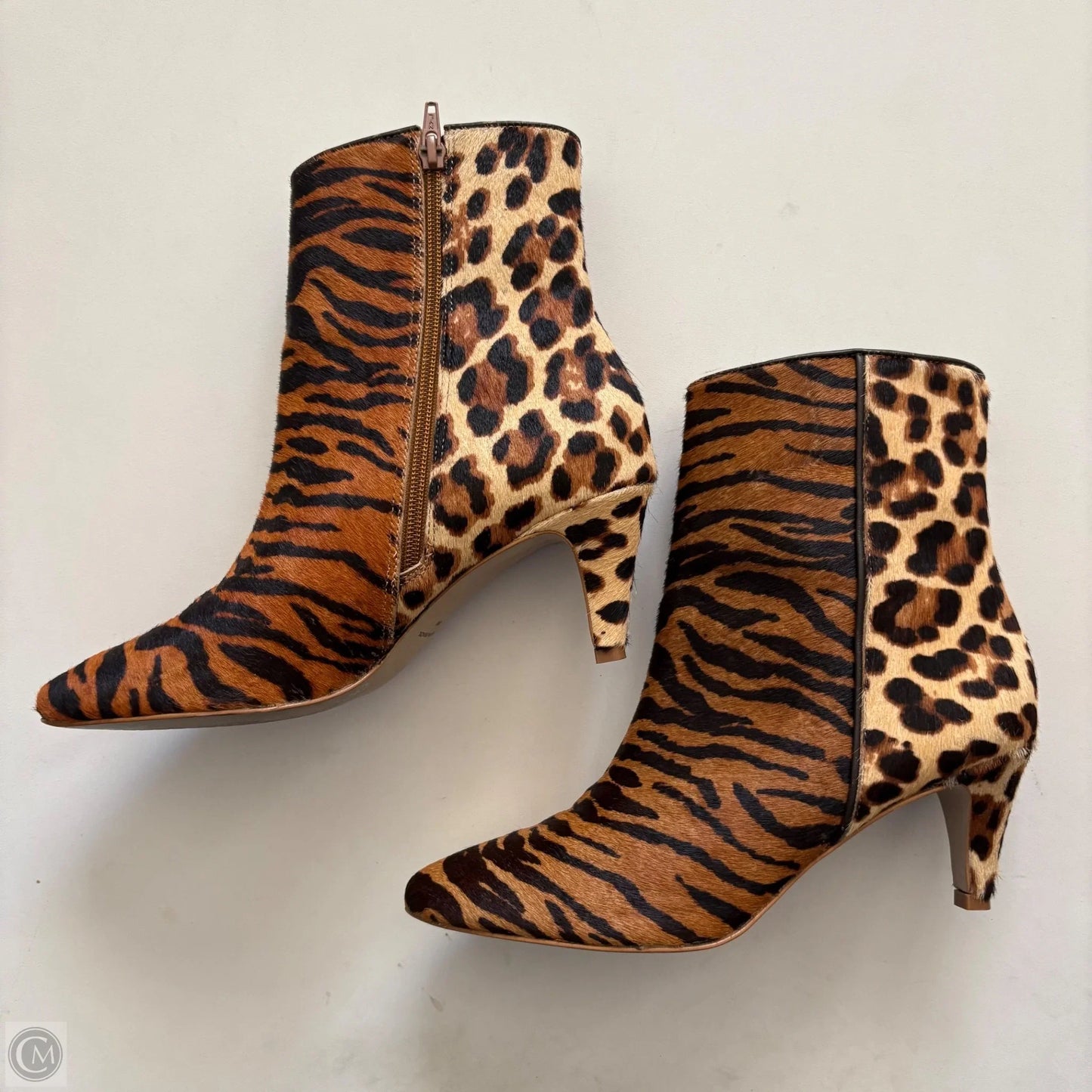 Boots Ankle Heels By Matisse In Animal Print, Size: 8