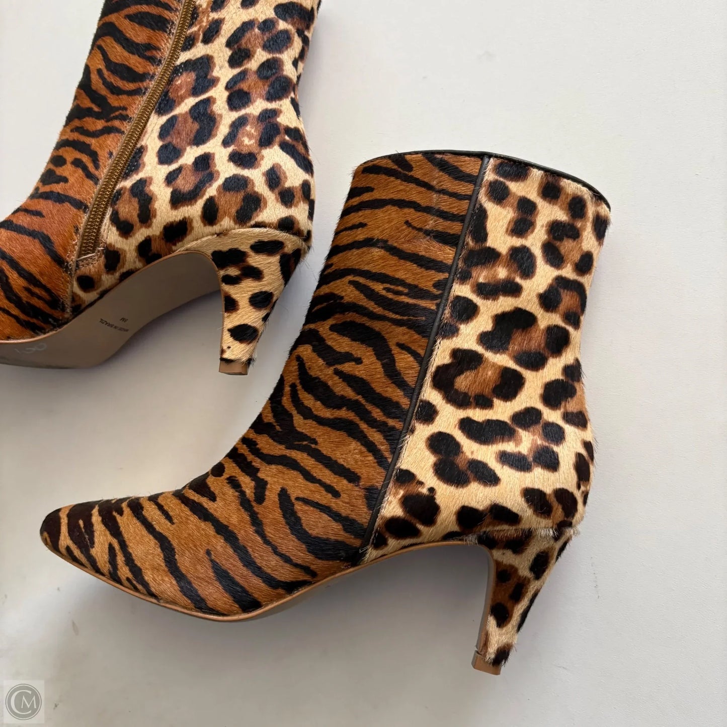 Boots Ankle Heels By Matisse In Animal Print, Size: 8