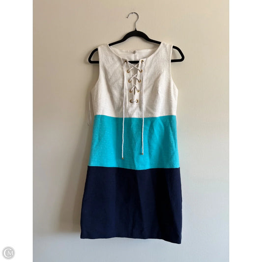 Dress Casual Midi By Trina Turk In Blue & White, Size: S