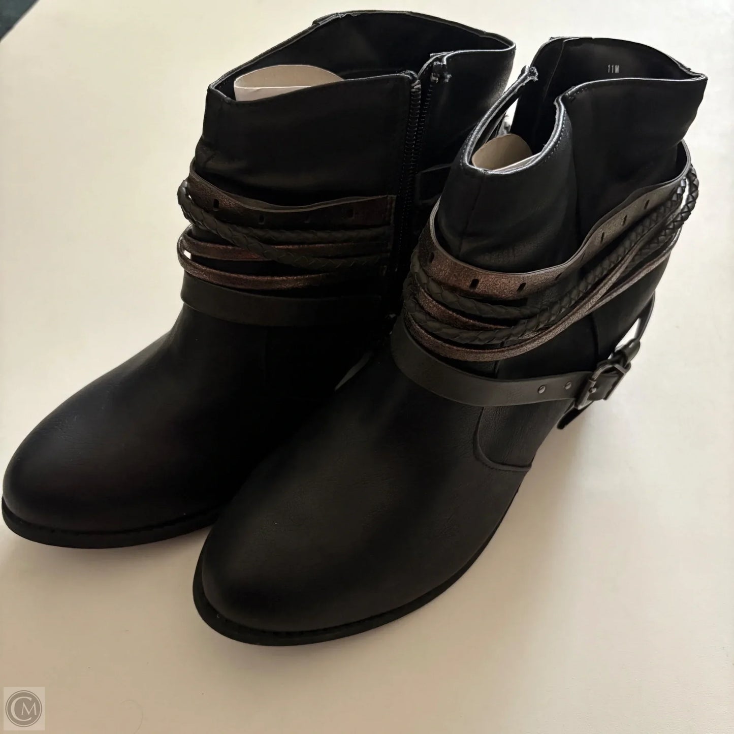 Boots Ankle Heels By Jelly Pop In Black, Size: 11