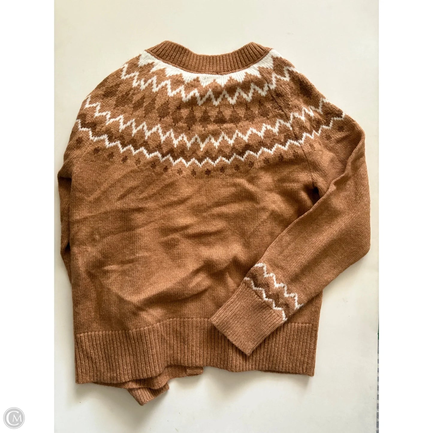 Sweater Cardigan By Talbots In Brown, Size: S