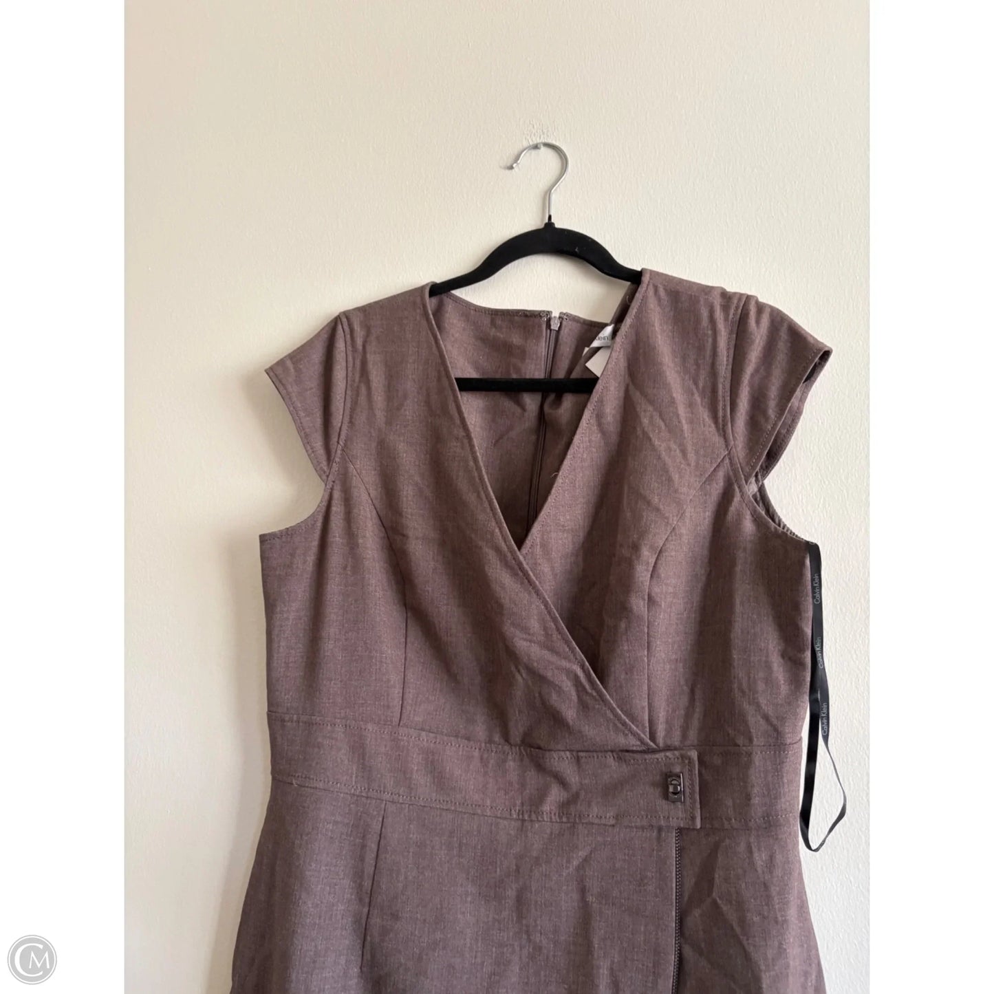 Dress Work By Calvin Klein In Brown, Size: L