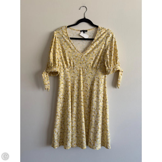 Dress Casual Midi By As U Wish In Yellow, Size: Xl