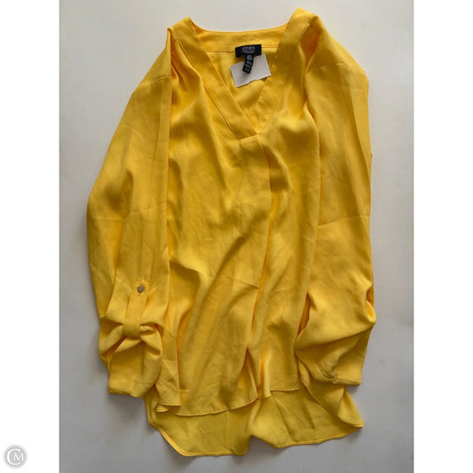 Blouse Long Sleeve By Jones New York In Yellow, Size: M