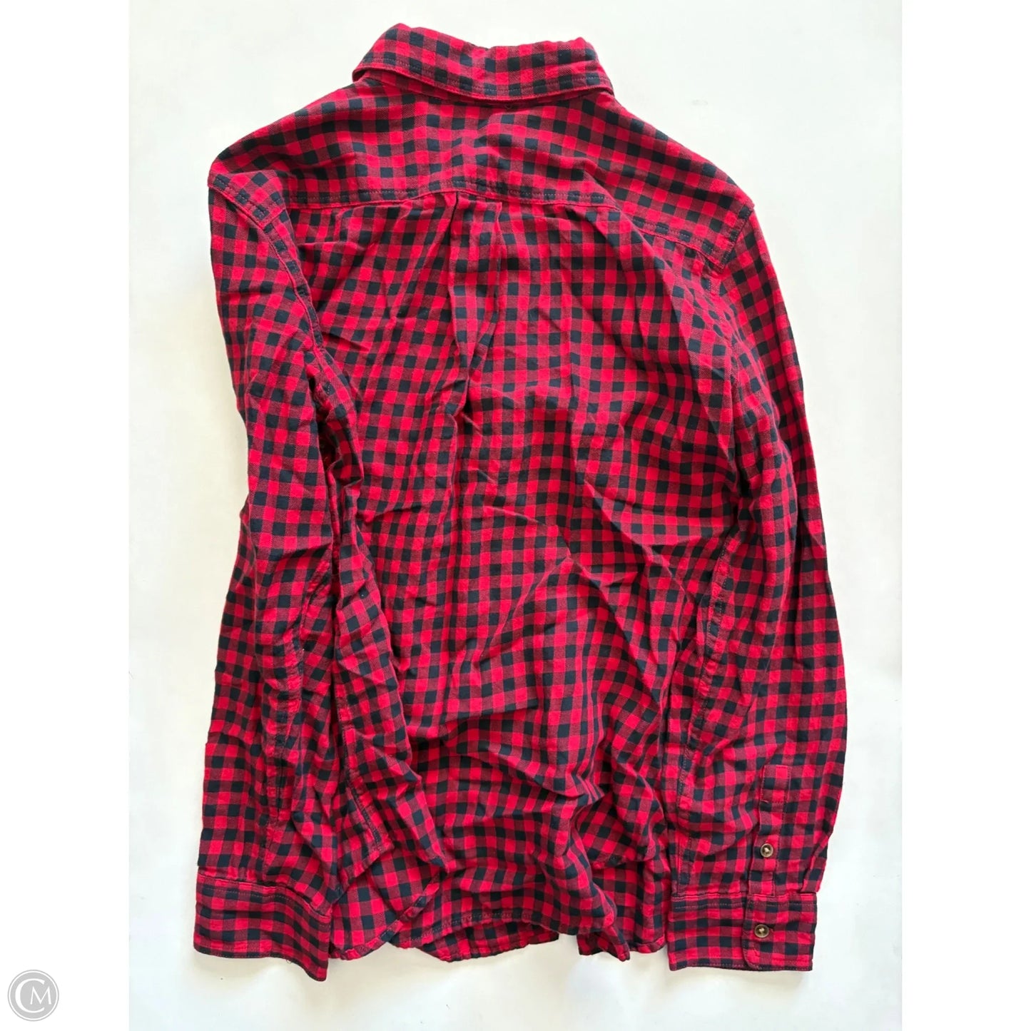 Top Long Sleeve By Chaps In Plaid Pattern, Size: Xl