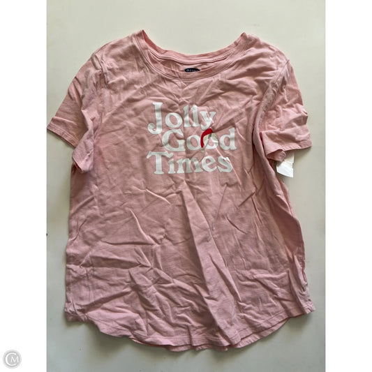 Top Short Sleeve By Old Navy In Pink, Size: L
