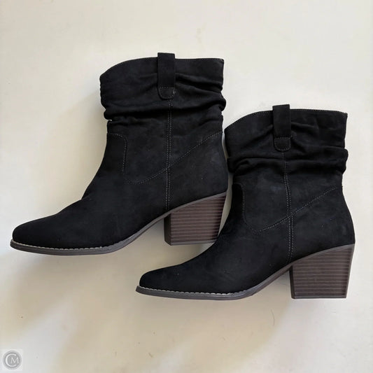 Boots Ankle Heels By Ana In Black, Size: 10