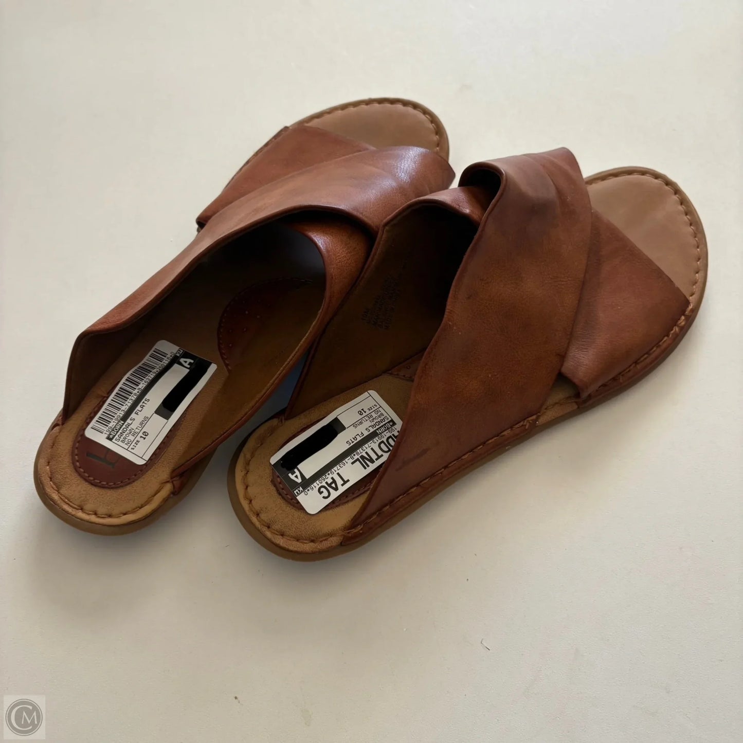 Sandals Flats By Born In Brown, Size: 10