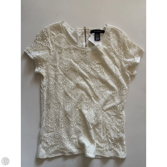 Top Short Sleeve By 89th And Madison In Cream, Size: M