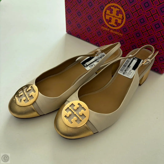 Shoes Designer By Tory Burch In Gold, Size: 9.5