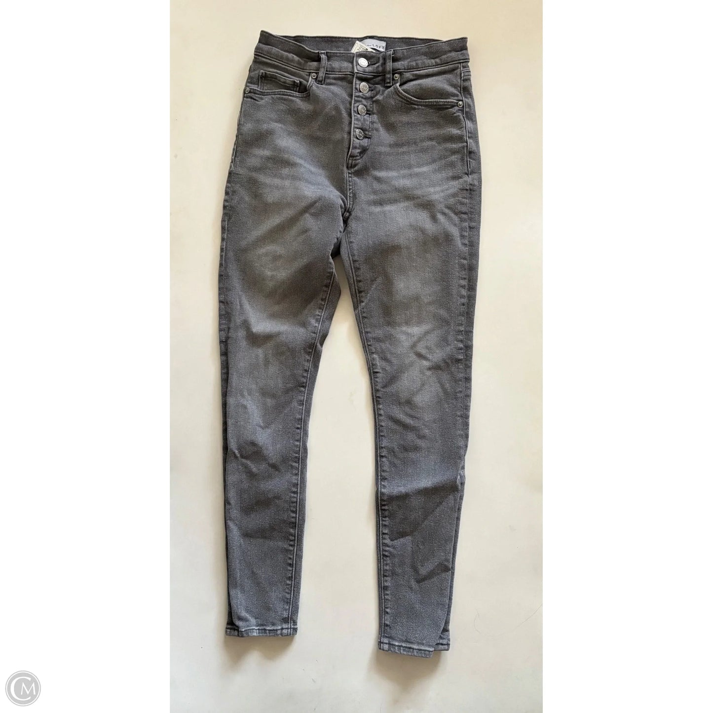 Jeans Straight By Loft In Black, Size: 4