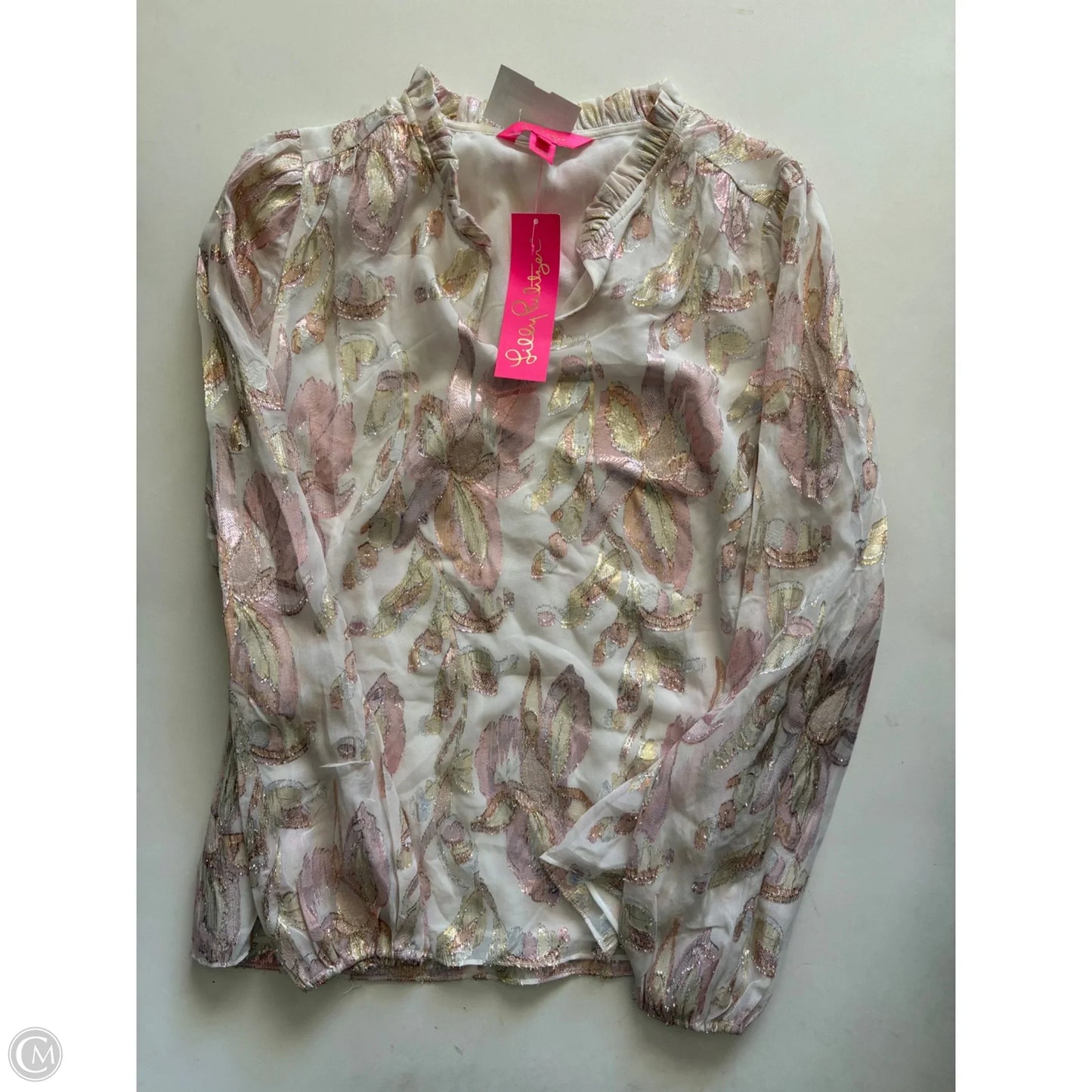 Blouse Designer By Lilly Pulitzer In Pink, Size: Xs