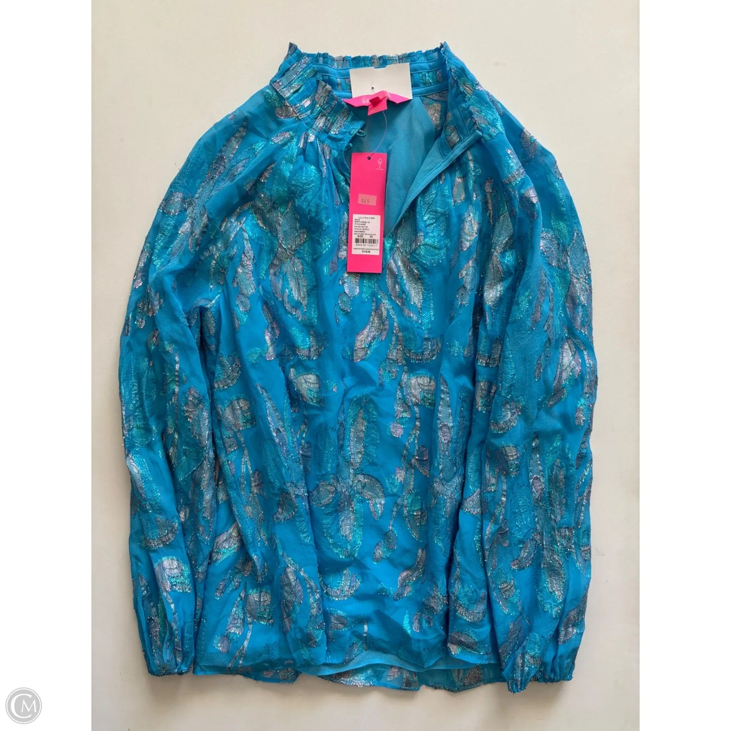 Blouse Designer By Lilly Pulitzer In Blue, Size: Xs