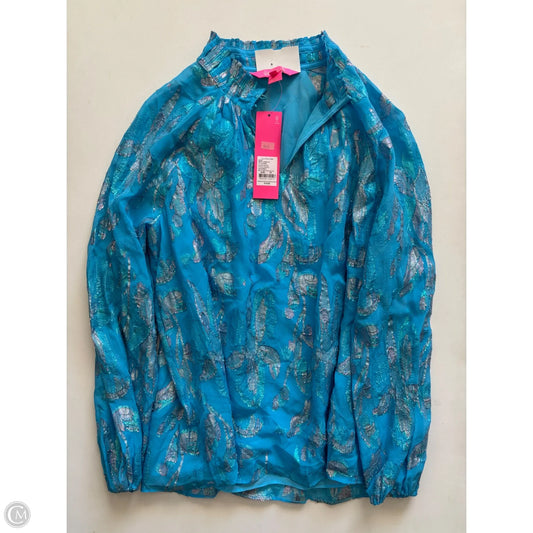 Blouse Designer By Lilly Pulitzer In Blue, Size: Xs