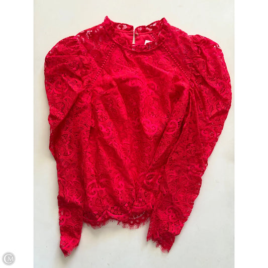 Top Long Sleeve Designer By Lilly Pulitzer In Red, Size: Xs