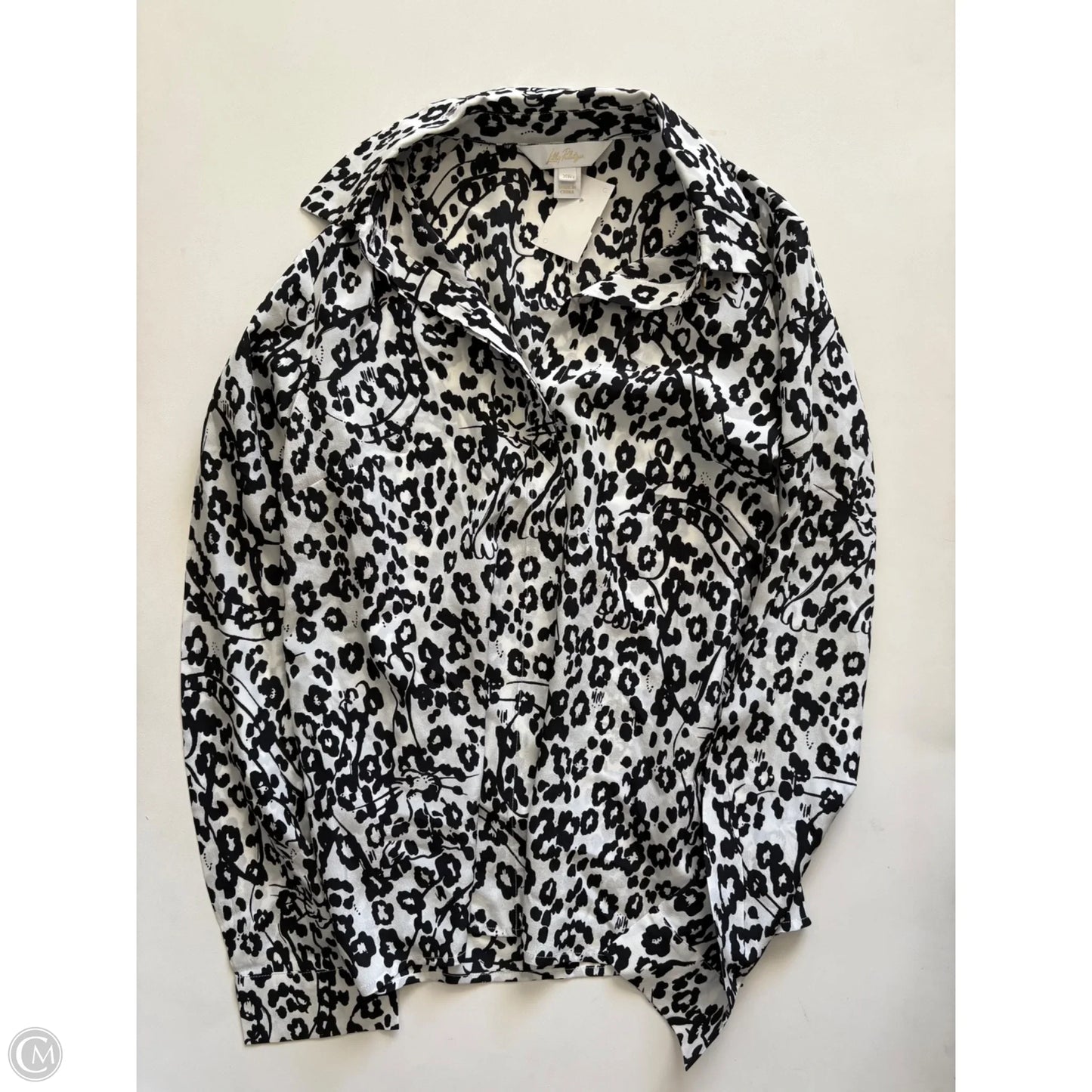 Blouse Designer By Lilly Pulitzer In Black & White, Size: Xs