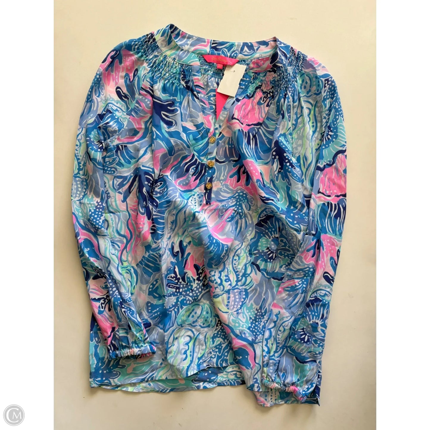 Blouse Designer By Lilly Pulitzer In Blue, Size: Xs