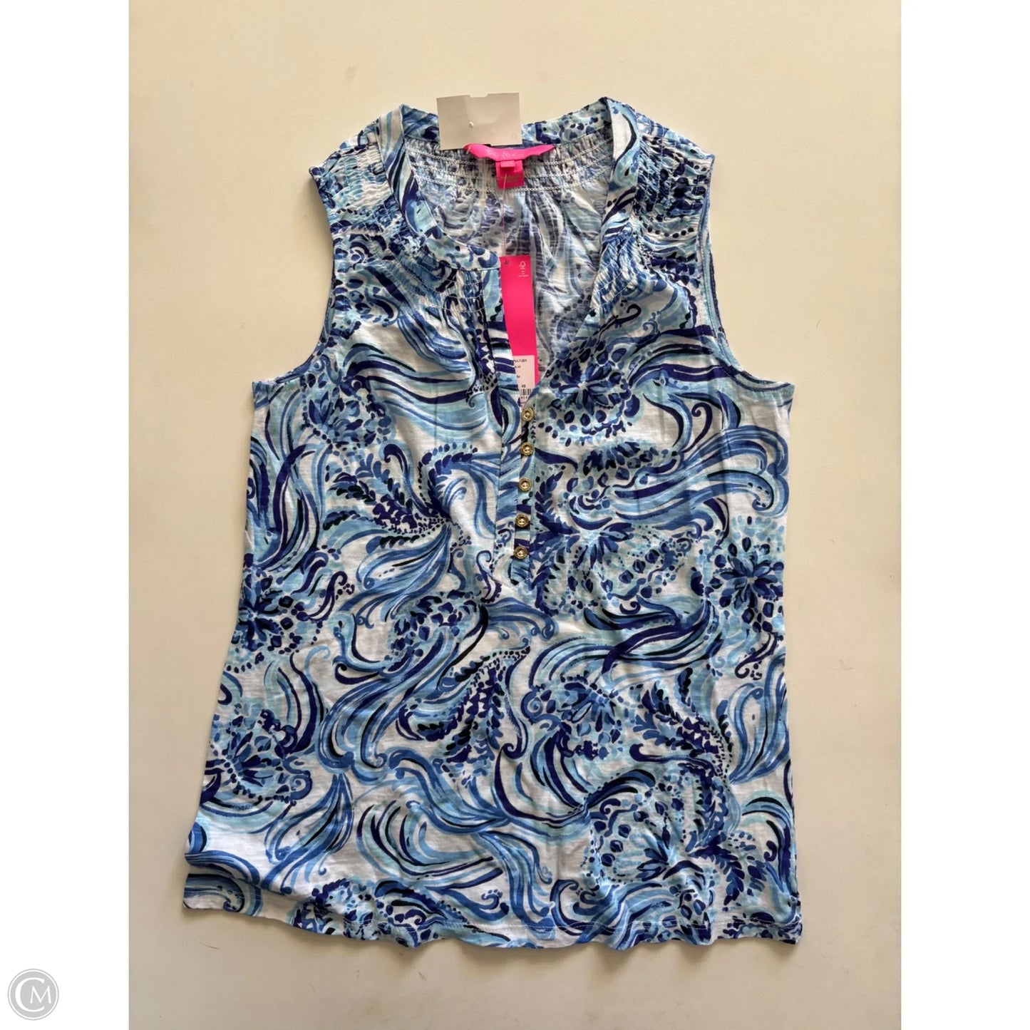 Tank Top Designer By Lilly Pulitzer In Blue, Size: Xs