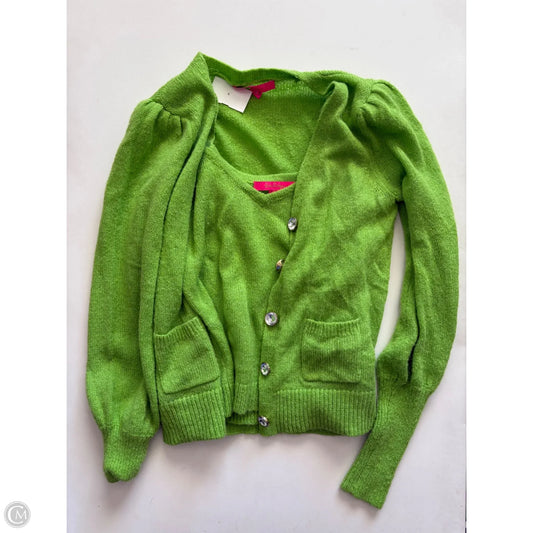 Sweater Cardigan Designer By Lilly Pulitzer In Green, Size: Xs