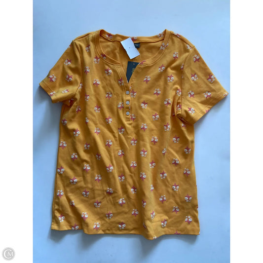 Top Short Sleeve By Style And Company In Yellow, Size: M