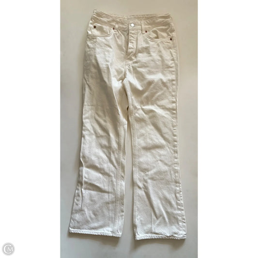 Jeans Boot Cut By H&m In Cream, Size: 4