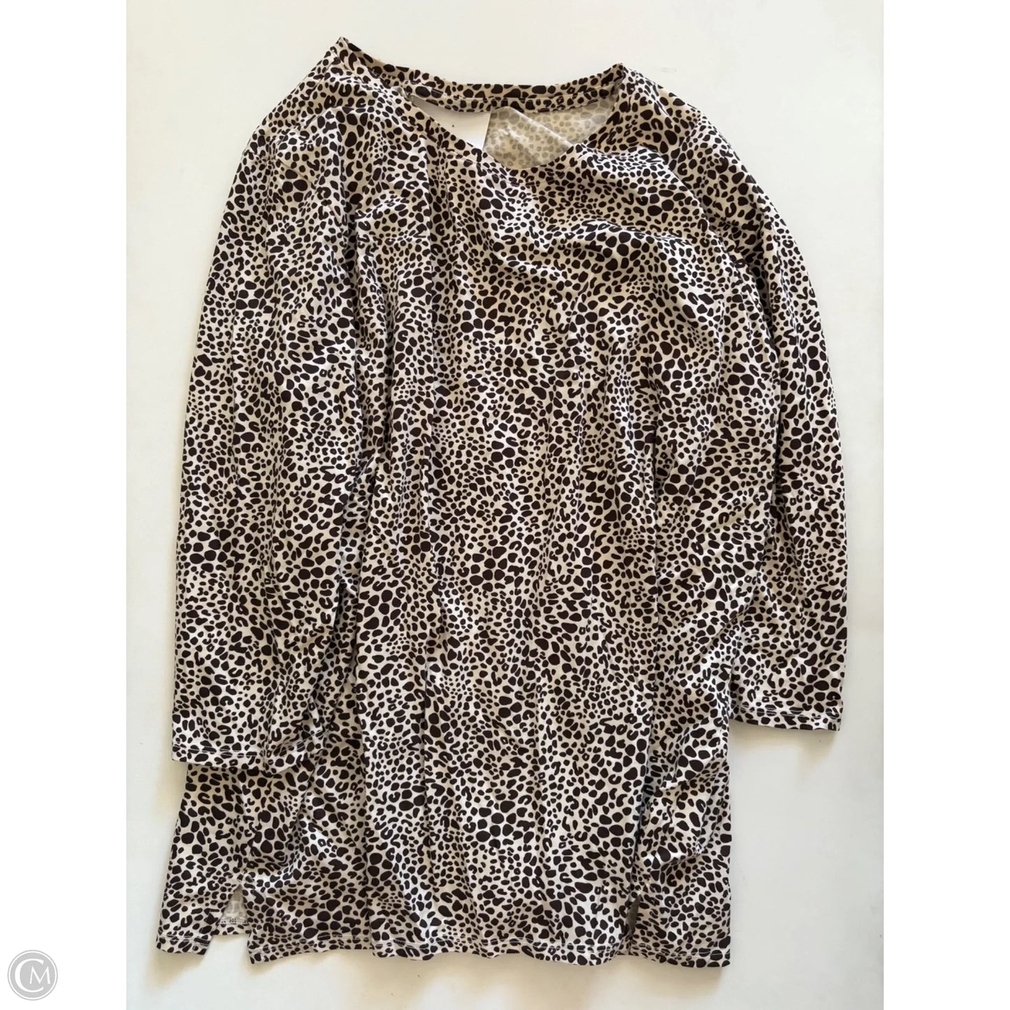 Top Long Sleeve By Lands End In Animal Print, Size: Xl