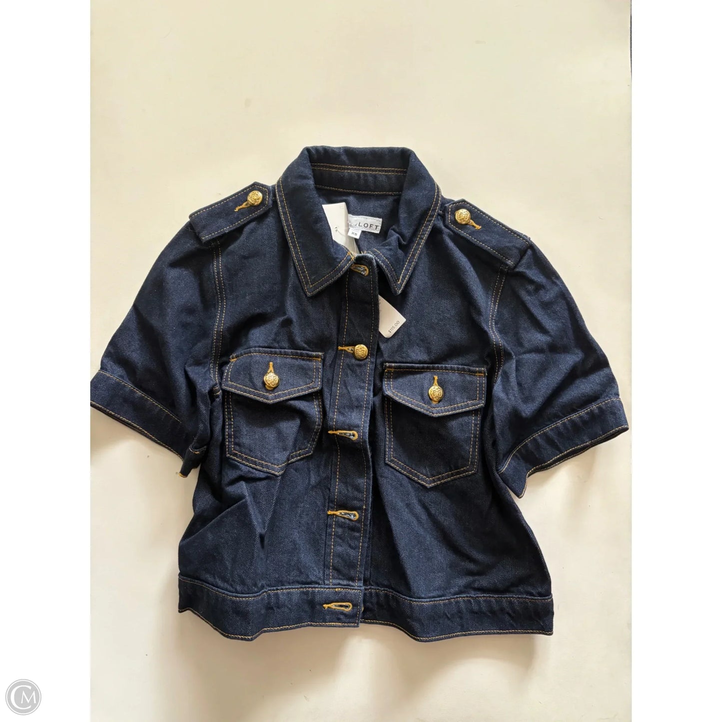 Jacket Denim By Loft In Blue, Size: Xs