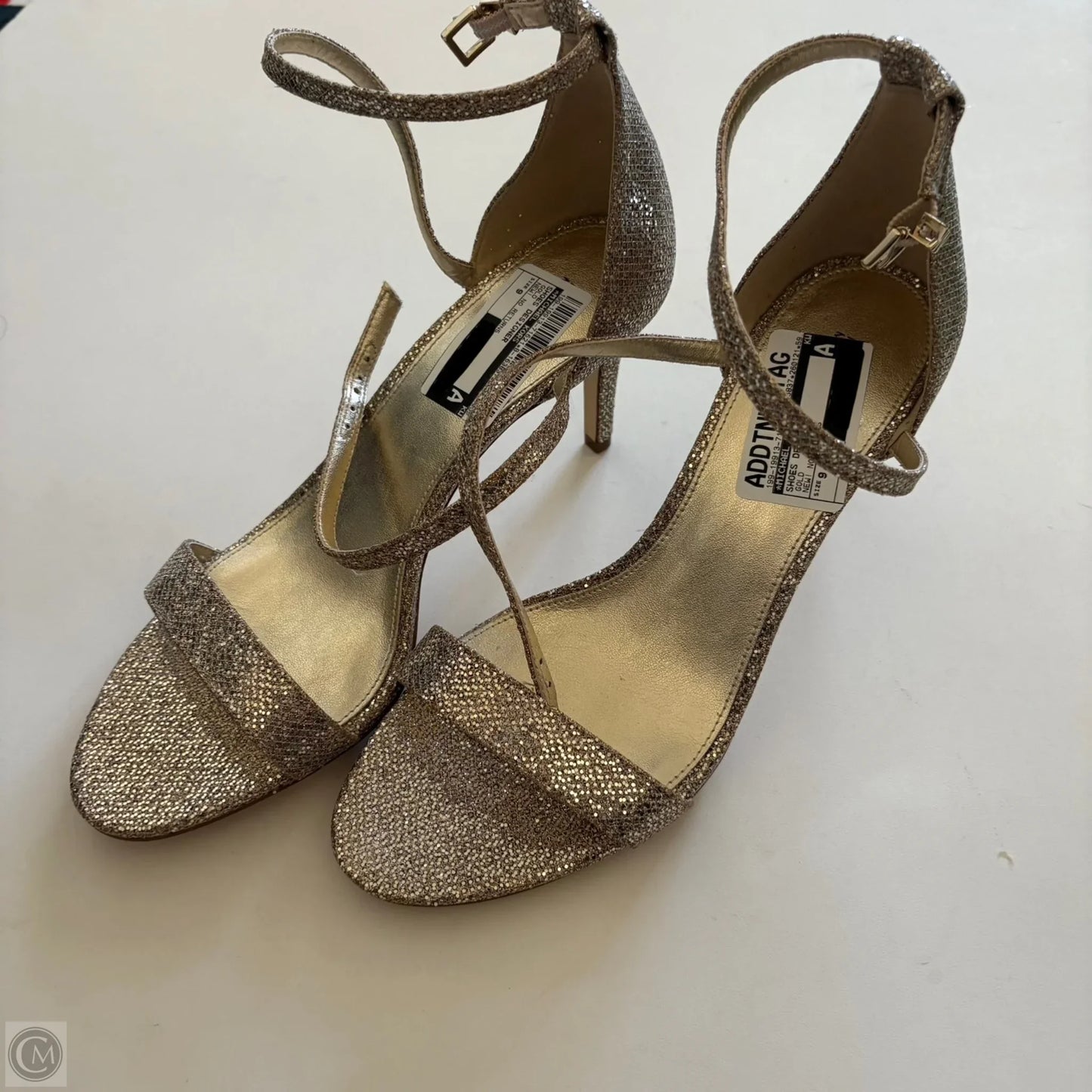 Shoes Designer By Michael Kors In Gold, Size: 9