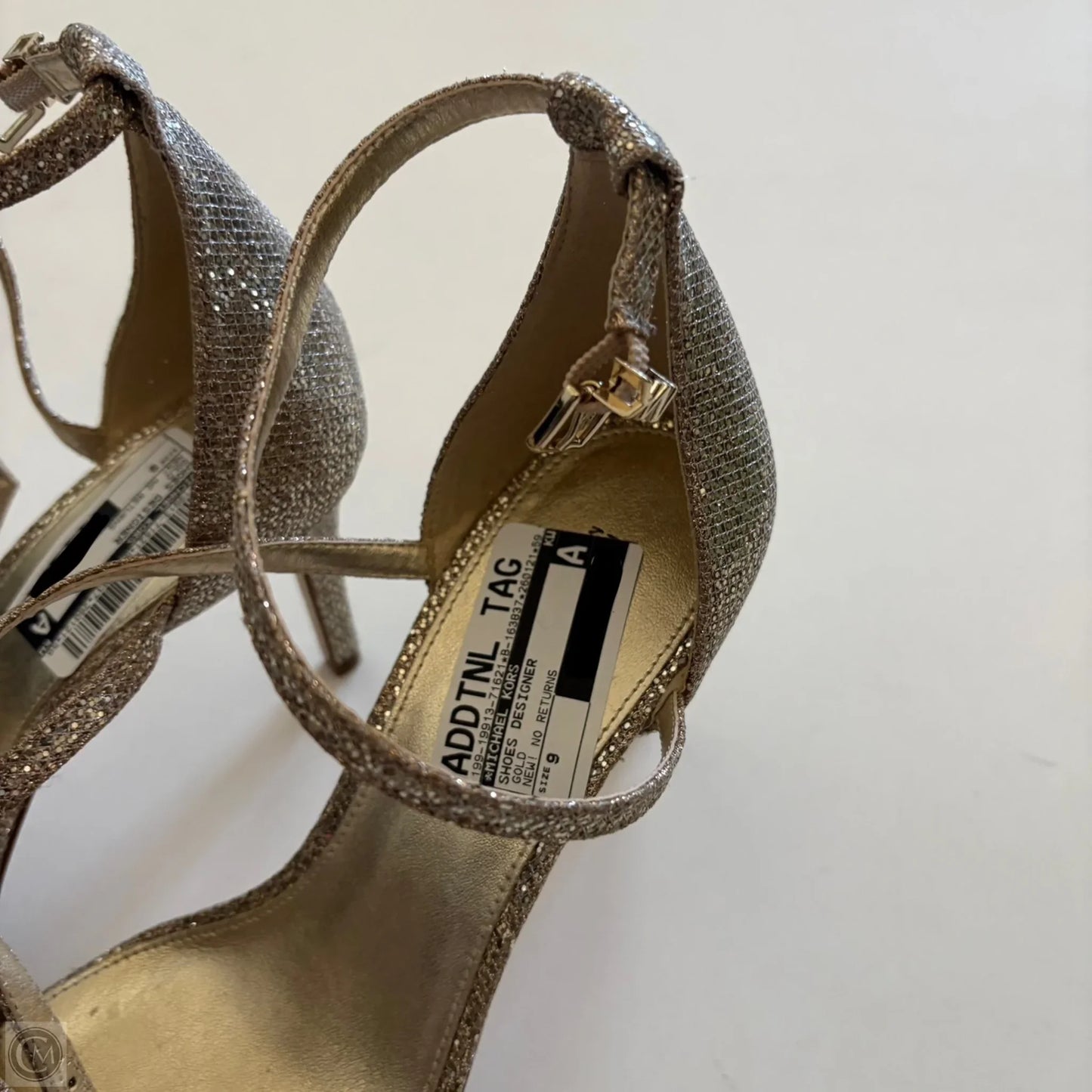 Shoes Designer By Michael Kors In Gold, Size: 9