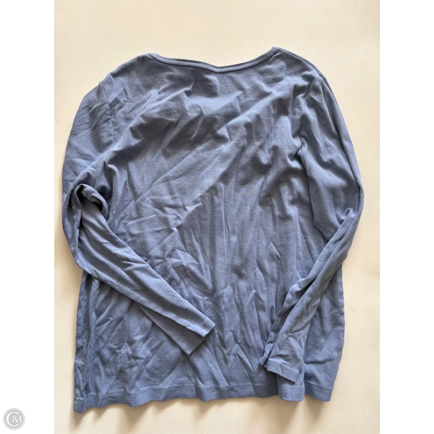 Top Long Sleeve By Croft And Barrow In Blue, Size: 2x